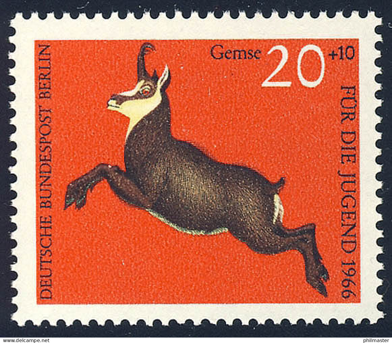 292 Hochwild 20+10 Pf Gemse ** - Unused Stamps