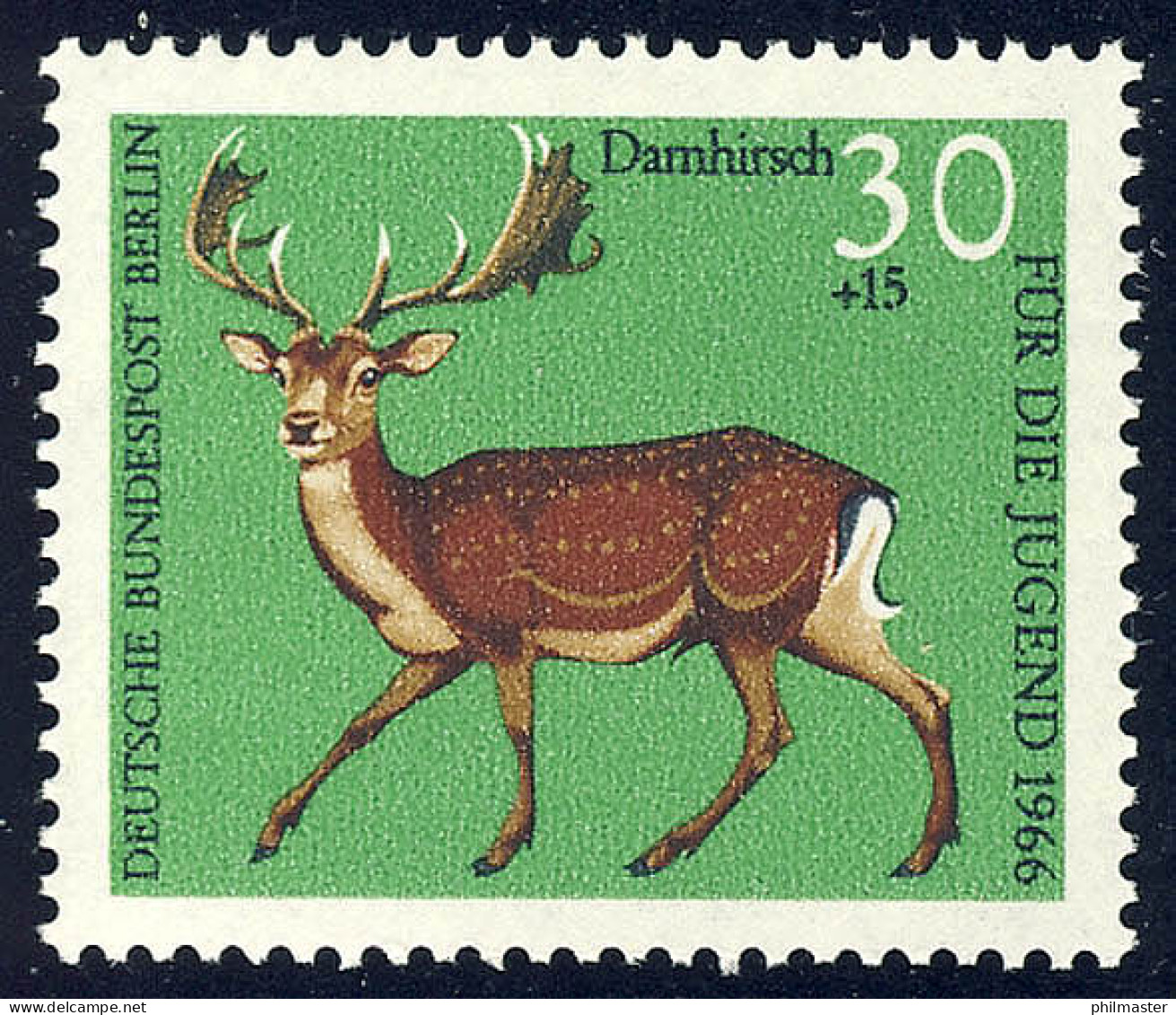 293 Hochwild 30+15 Pf Damhirsch ** - Unused Stamps