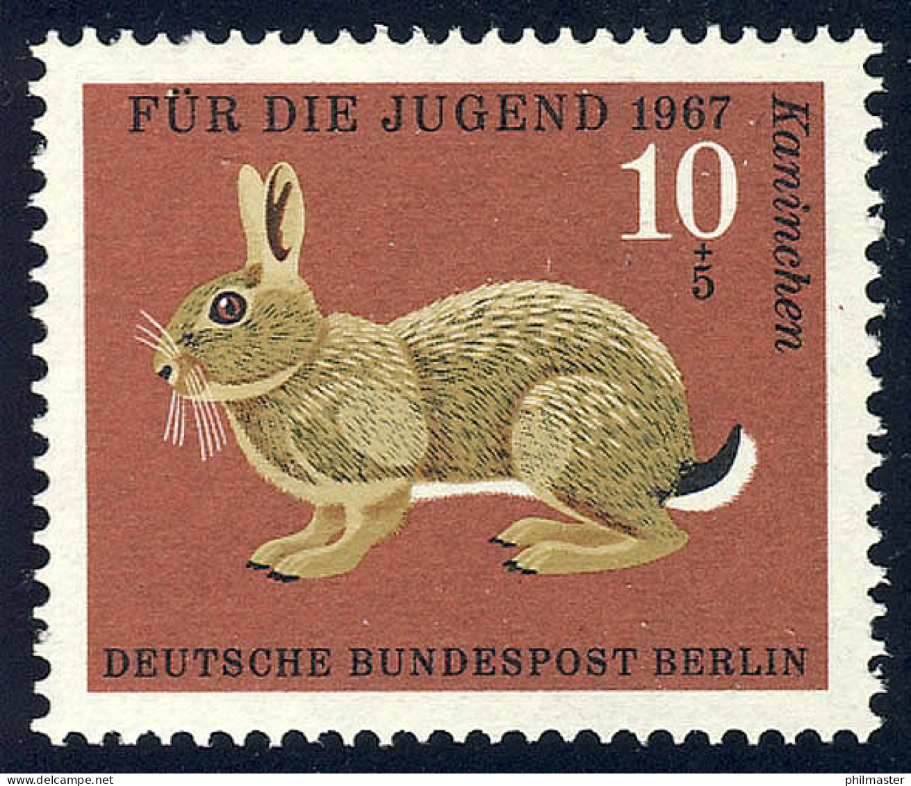 299 Pelztiere Kaninchen 10+5 Pf ** - Unused Stamps