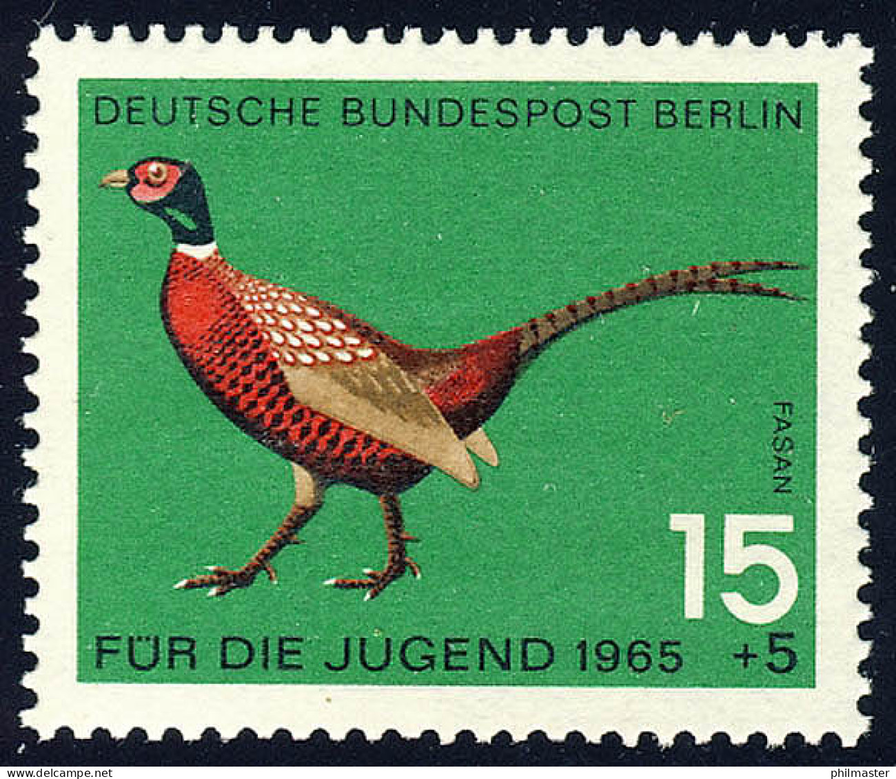 251 Jagdbares Federwild 15+5 Jagdfasan ** - Unused Stamps