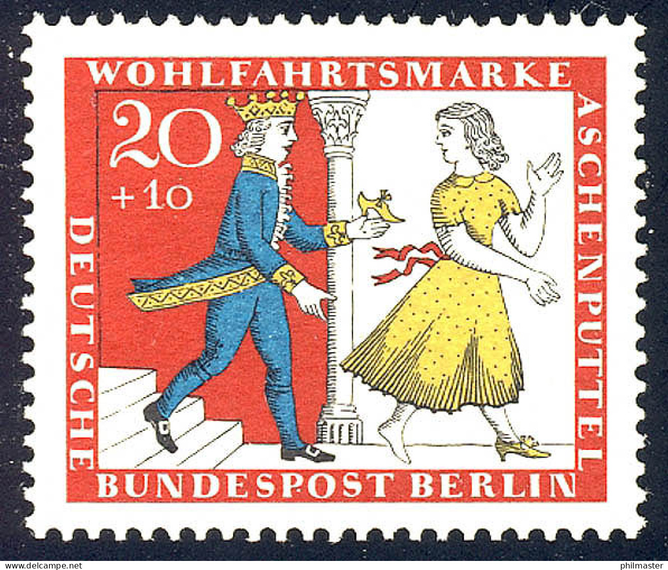 268 Brüder Grimm Aschenputtel 20+10 Pf ** - Unused Stamps