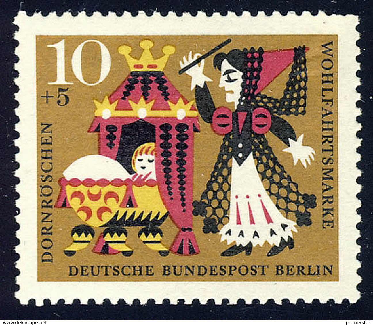 237 Brüder Grimm 10+5 Pf Dornröschen** - Unused Stamps