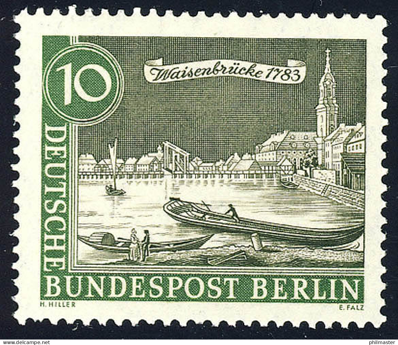 219 Alt-Berlin 10 Pf Waisenbrücke ** - Unused Stamps