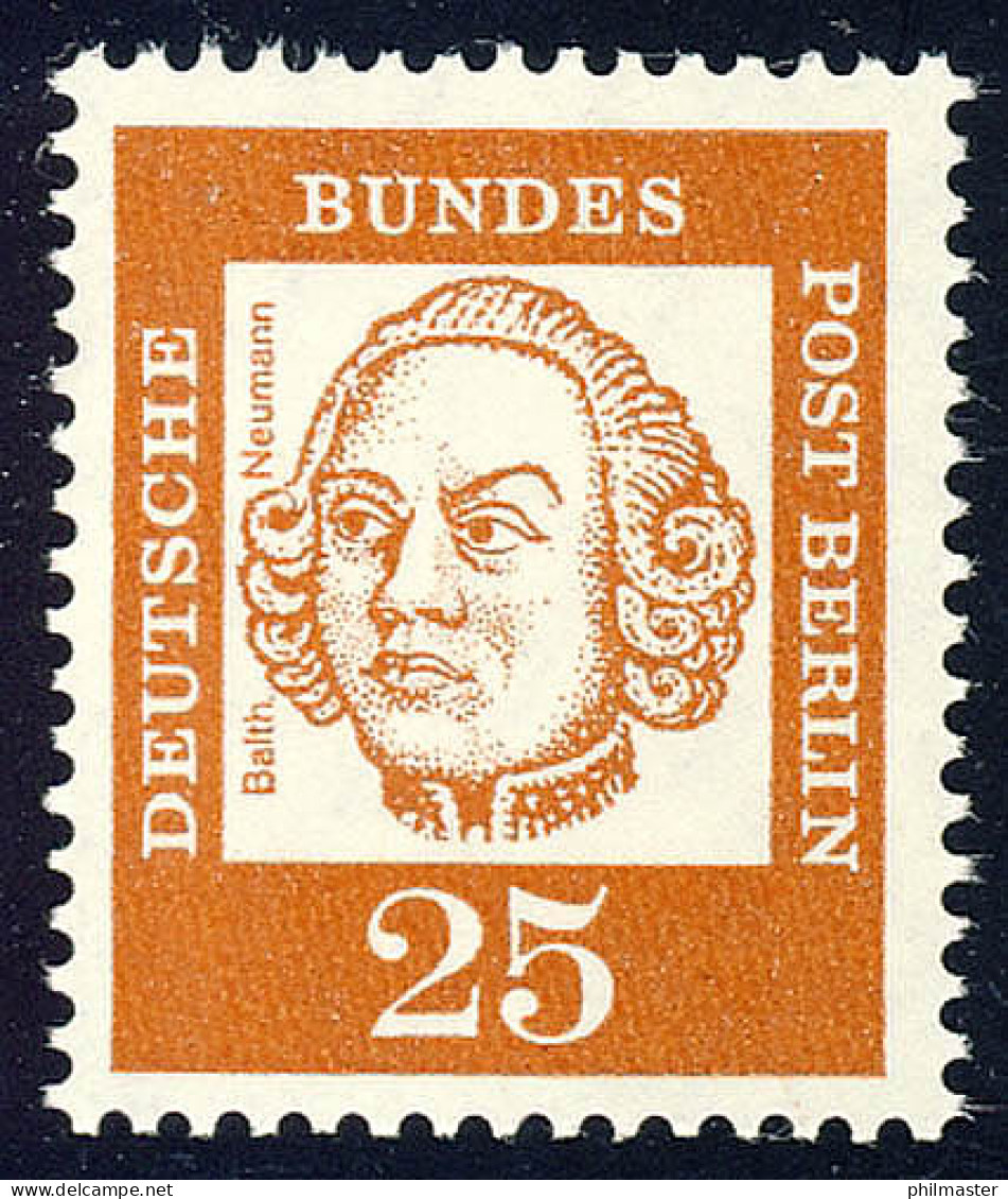 205 Bedeutende Deutsche 25 Pf Balthasar Neumann ** - Neufs