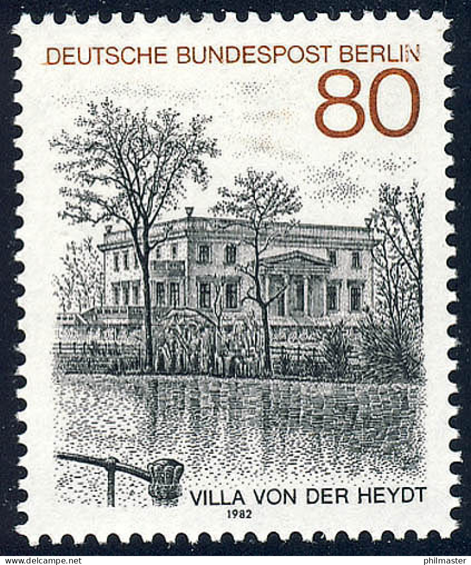 687 Ansichten 80 Pf Villa Von Der Heydt ** - Neufs