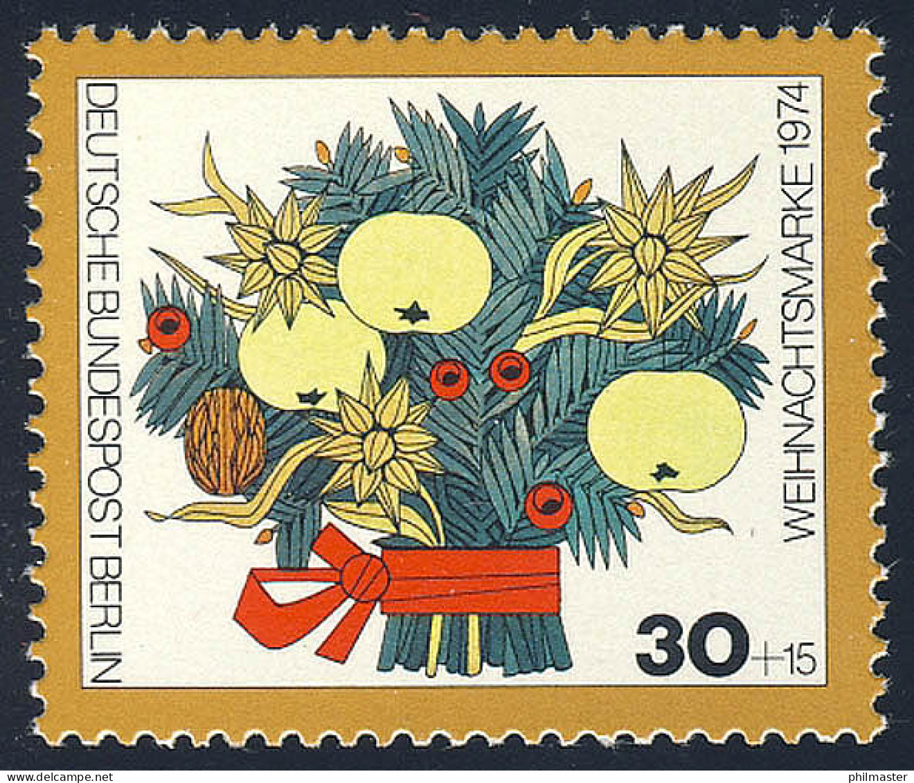 481 Weihnachten 30+15 Pf ** - Unused Stamps