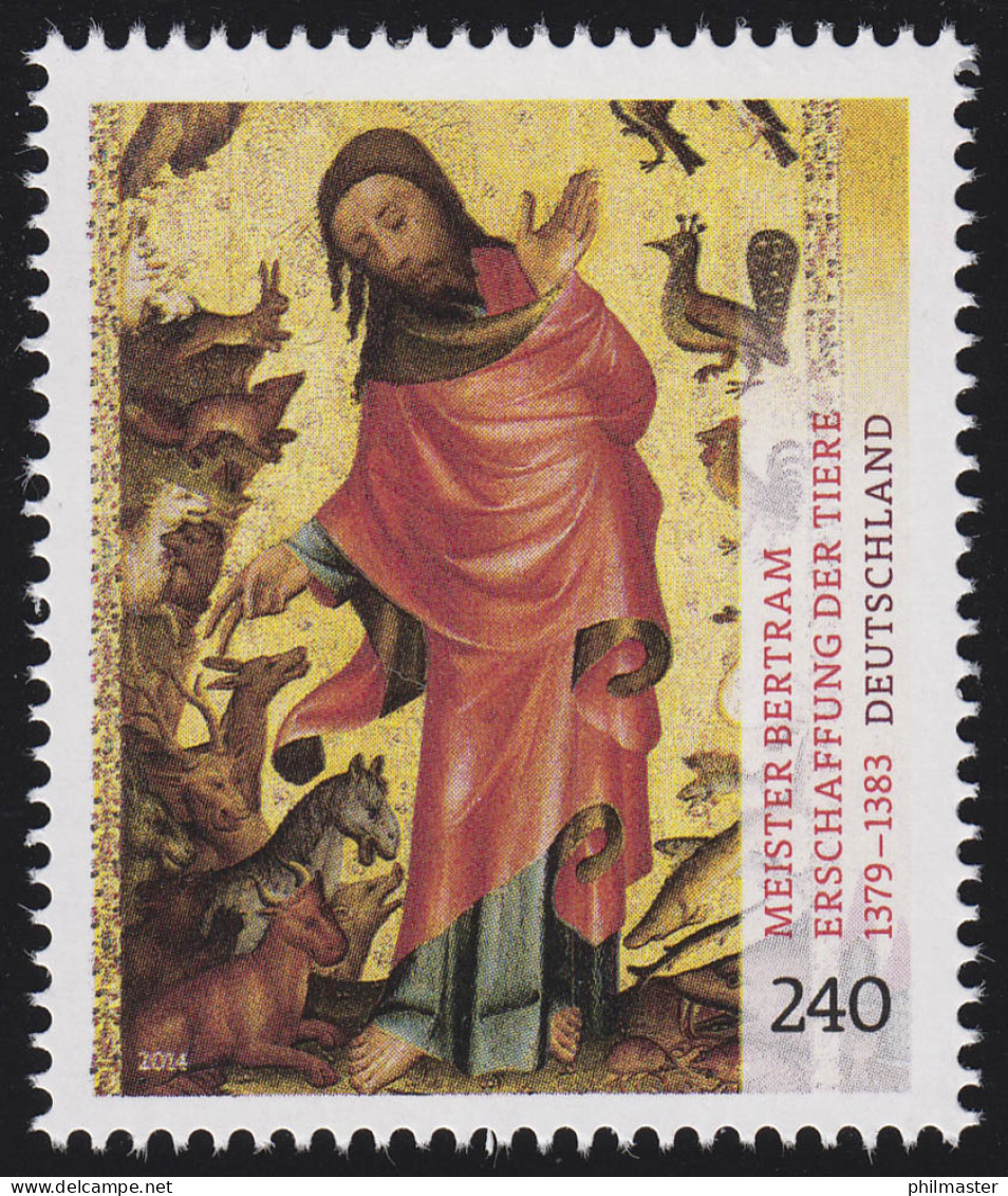 3085 Museum: Meister Bertram - Altarbild Erschaffung Der Tiere ** - Unused Stamps