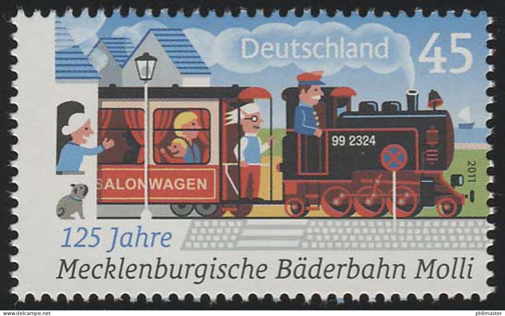 2872 Mecklenburgische Bäderbahn Molly ** - Unused Stamps