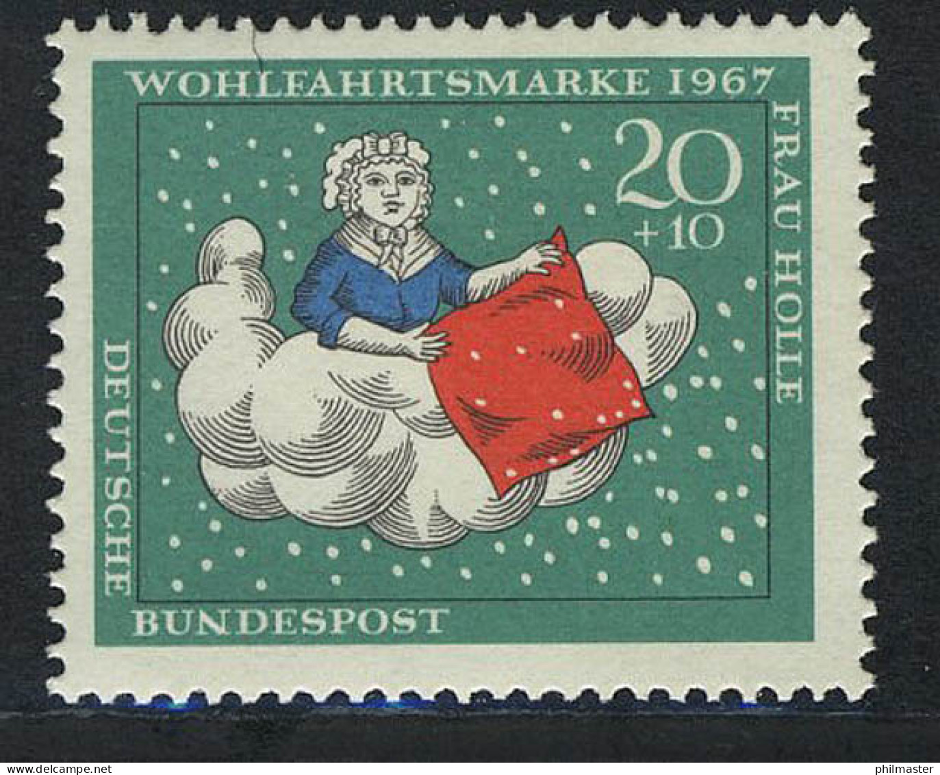 539 Wohlfahrt Brüder Grimm 20+10 Pf Frau Holle ** - Unused Stamps