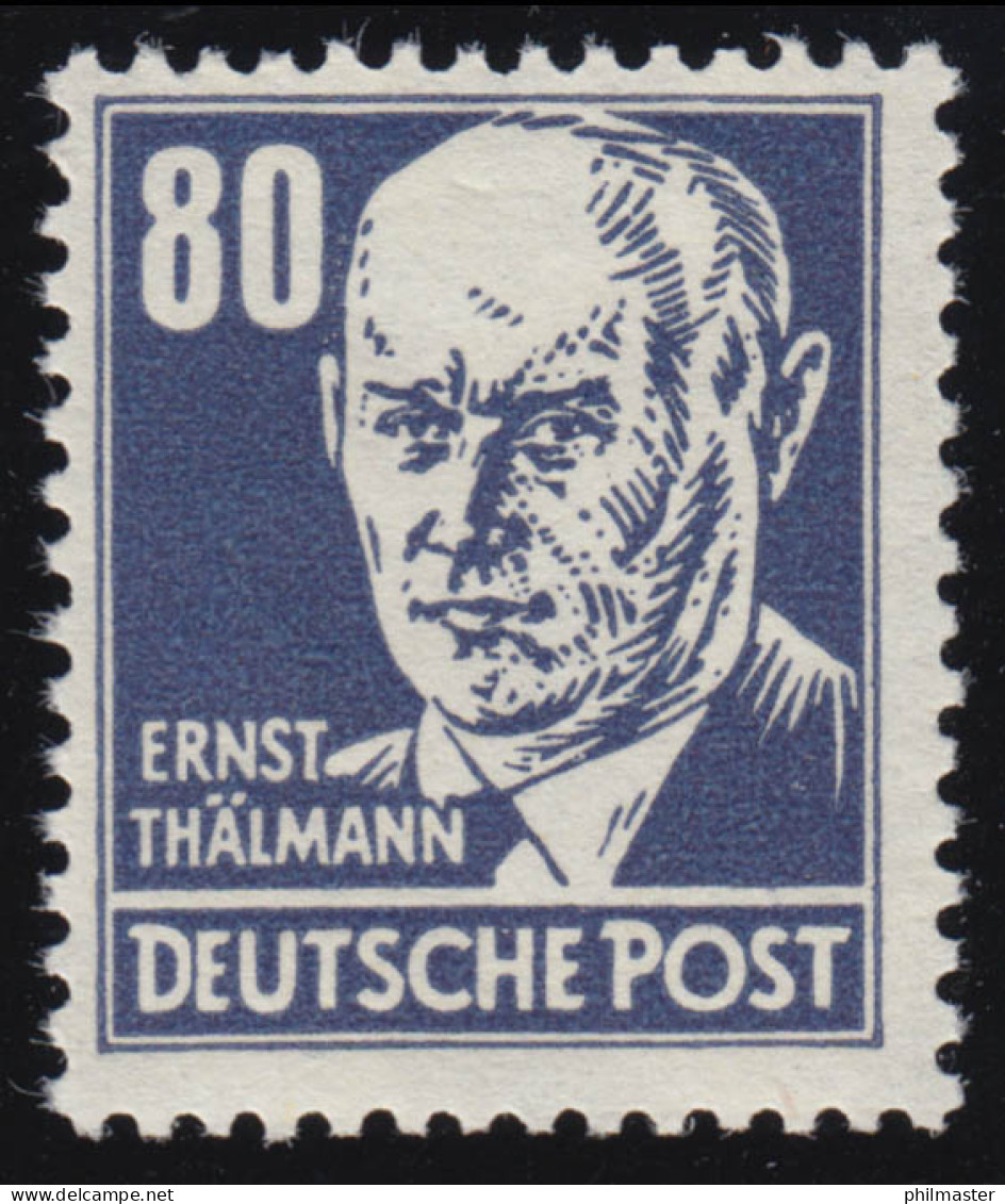 SBZ 226bx Ernst Thälmann 80 Pf, Schwarzblauviolett,  ** - Postfris