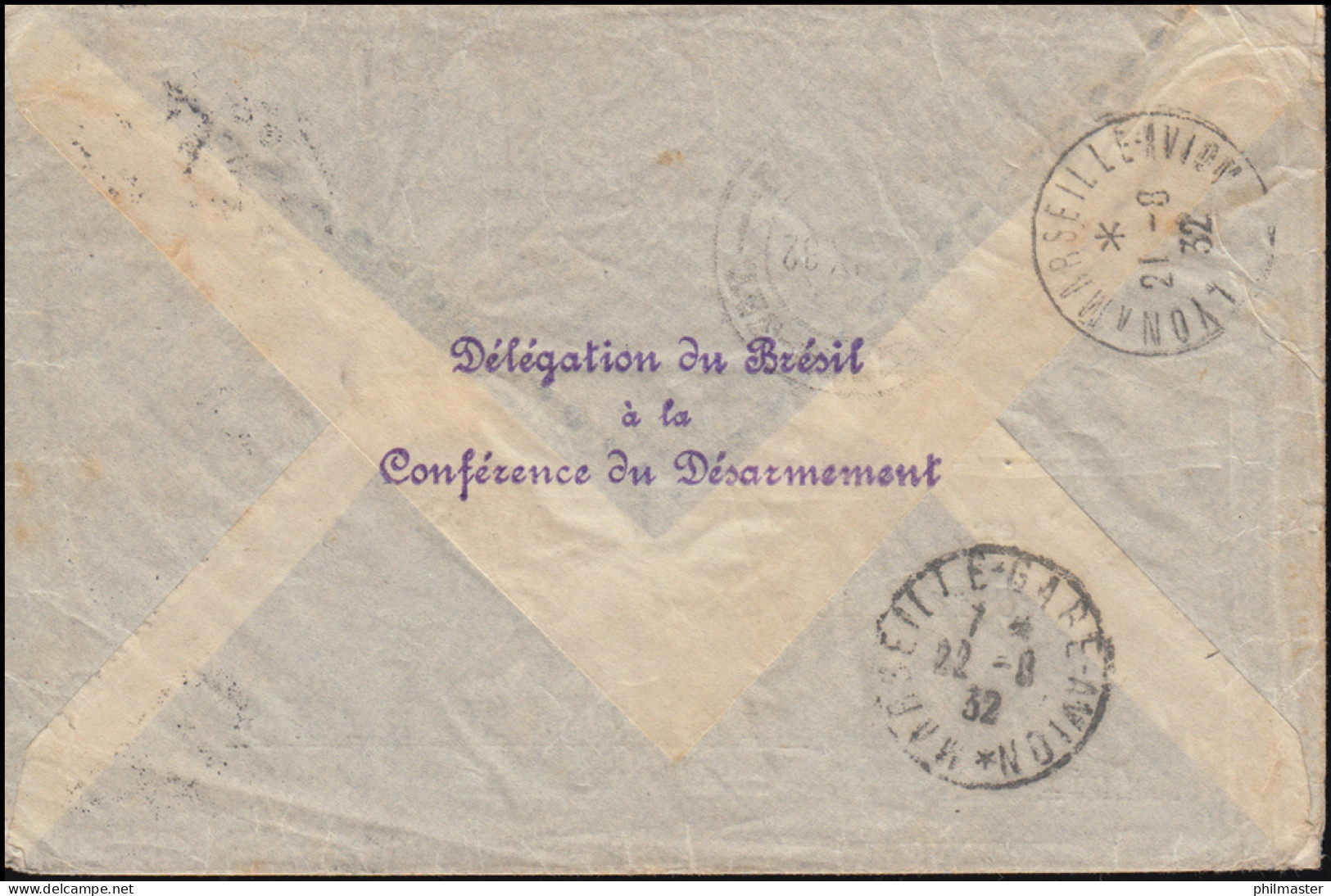 Schweiz Wappenschild + 245 Brieftaube + 254 Abrüstung R-Brief GENF 20.8.32 - Autres & Non Classés