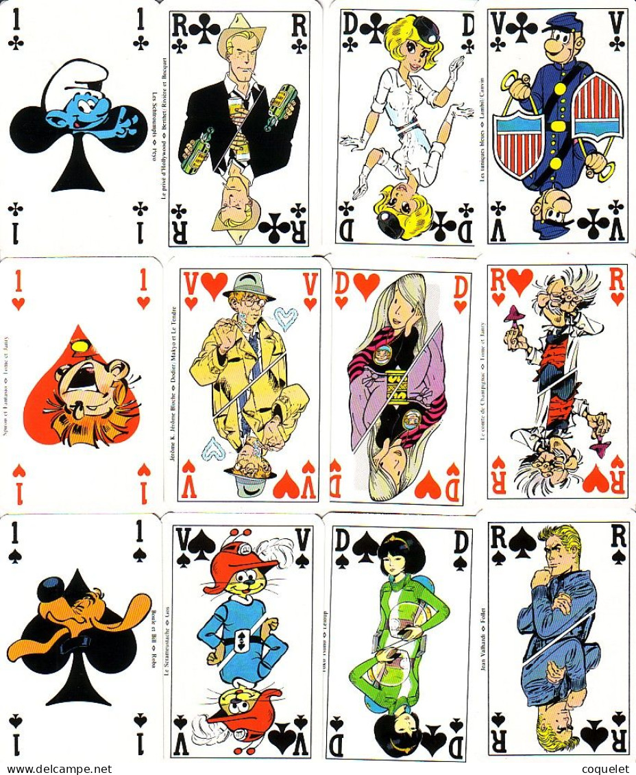 SPIROU -  Jeu Complet De 56 Cartes Toutes Avec Personnages Du Journal SPIROU  +  3 Jokers Différents + 1 Carte Blanche - Cartes à Jouer Classiques