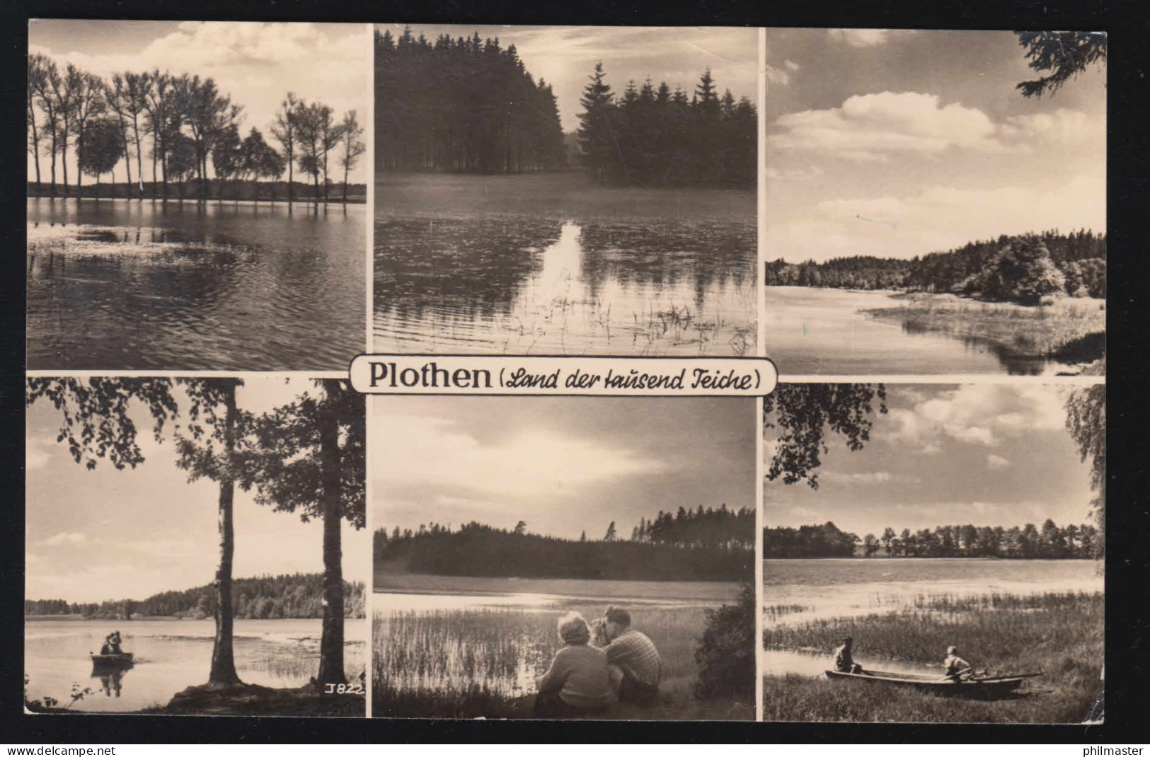 Landpost-Stempel Plothen über SCHLEIZ 11.8.1962 Auf AK Land Der Tausend Teiche - Altri & Non Classificati