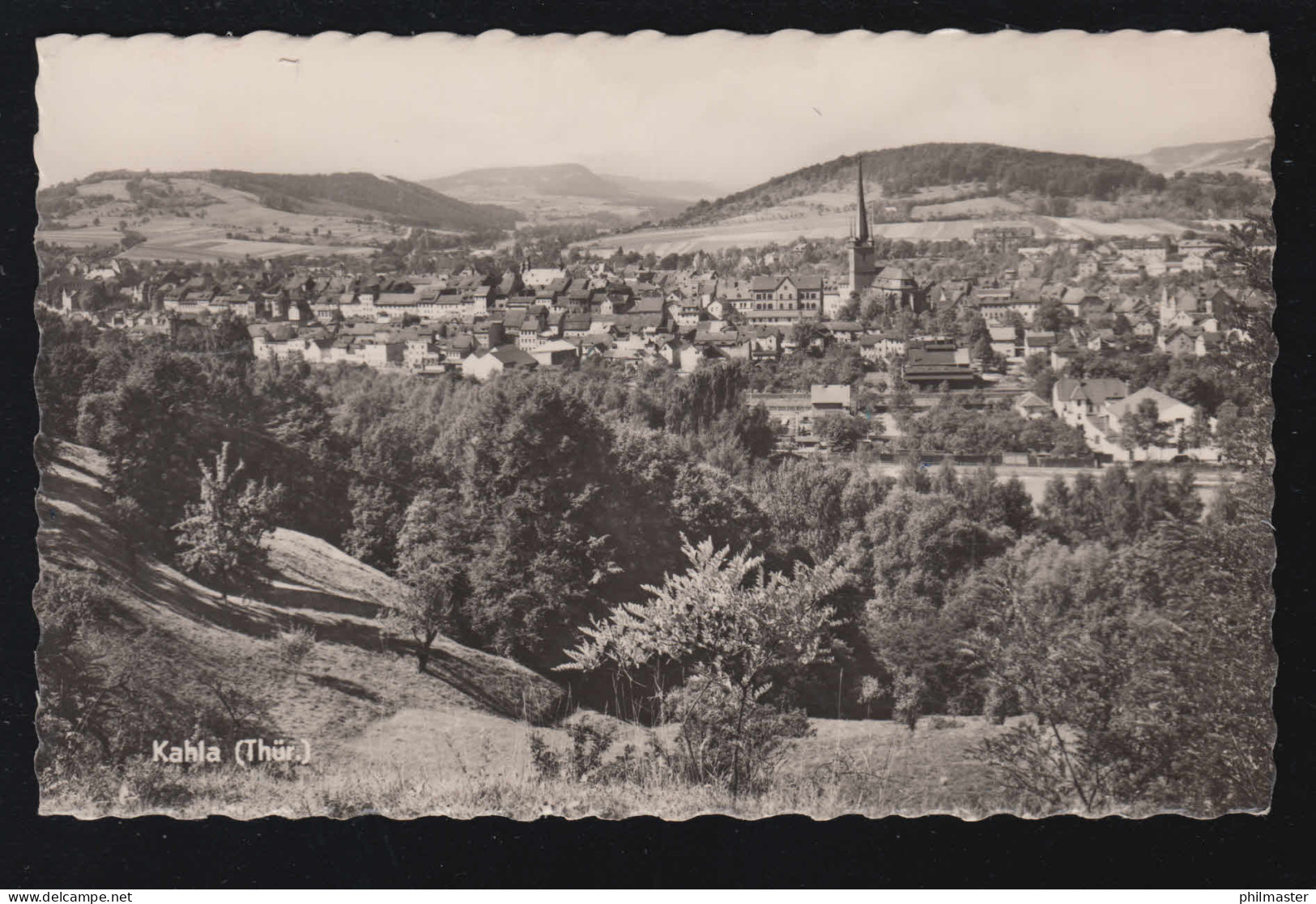 Landpost-Stempel Seitenroda über JENA 1963 Auf AK Kahla (Thüringen) Panorama - Altri & Non Classificati