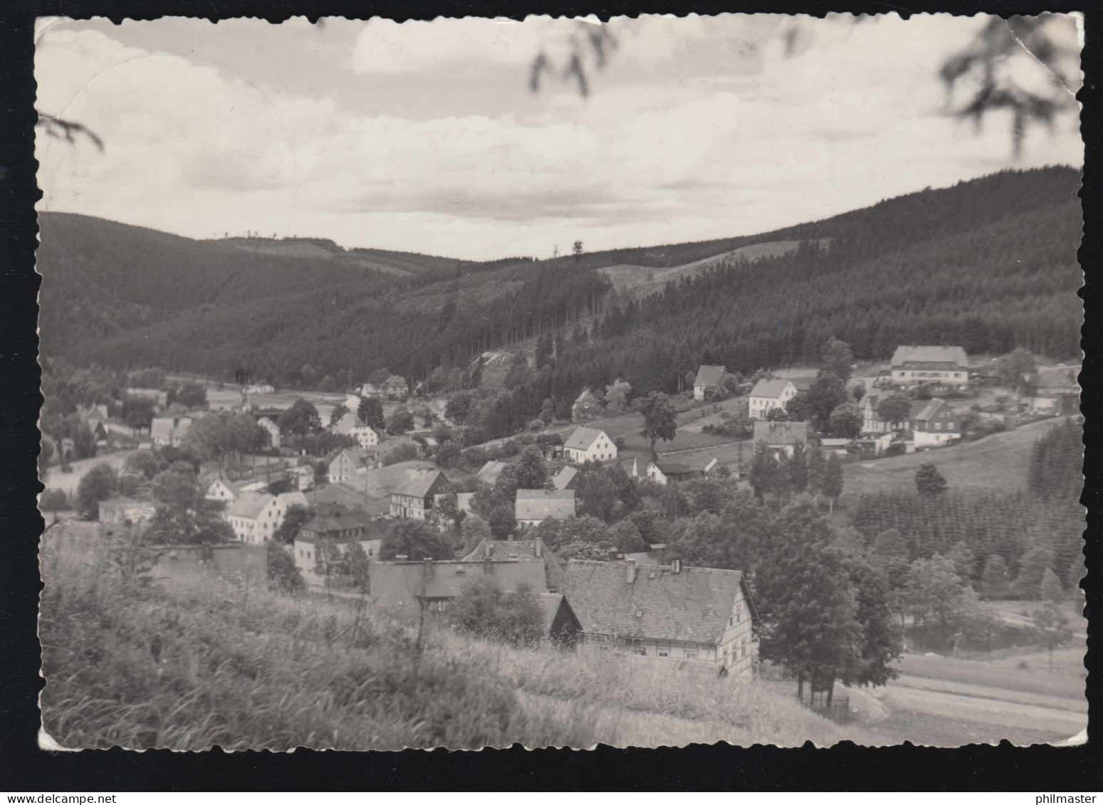 Landpost-Stempel Schmalzgrube über Annaberg-Buchholz/Erzgebirge SSt 1958 Auf AK - Autres & Non Classés