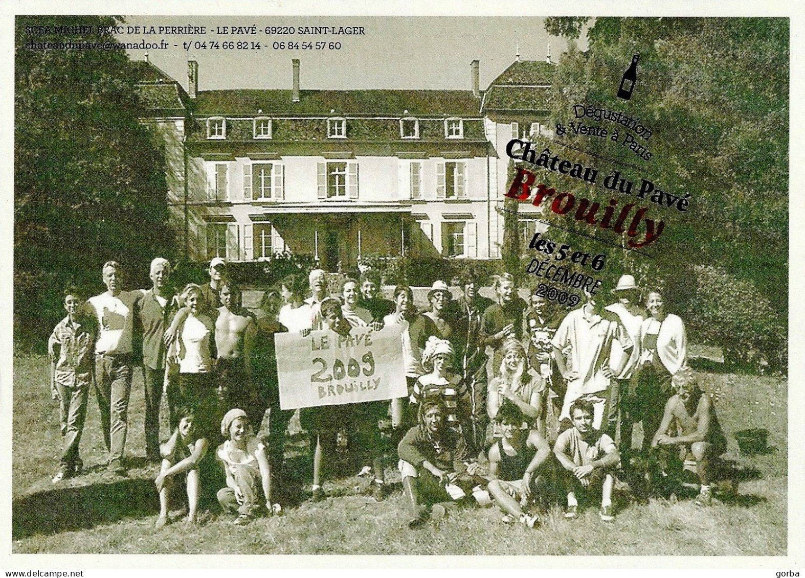 *CPM - Invitation Dégustation Vente - Château Du Pavé Brouilly - - Advertising