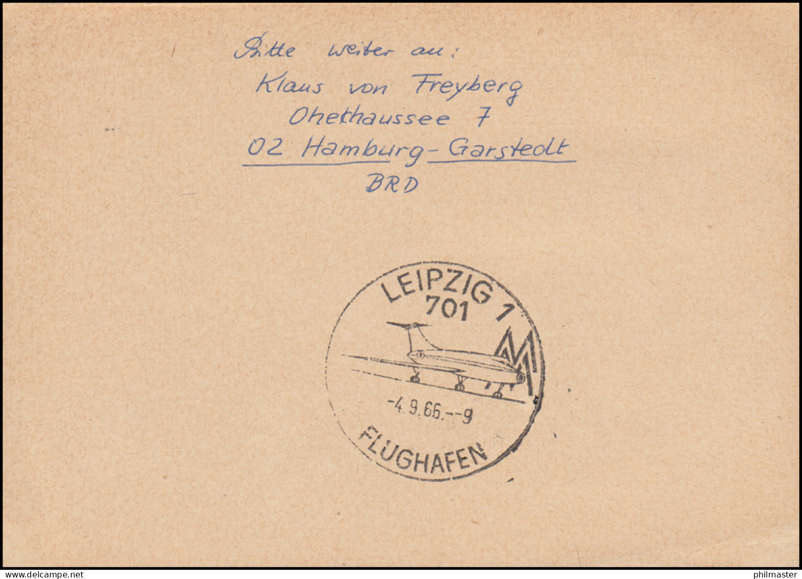 Interflug Messe-Erstflug IF 701 Am 2.9.66 Auf DDR P 74A, KOPENHAGEN 3.9.66 - Airmail