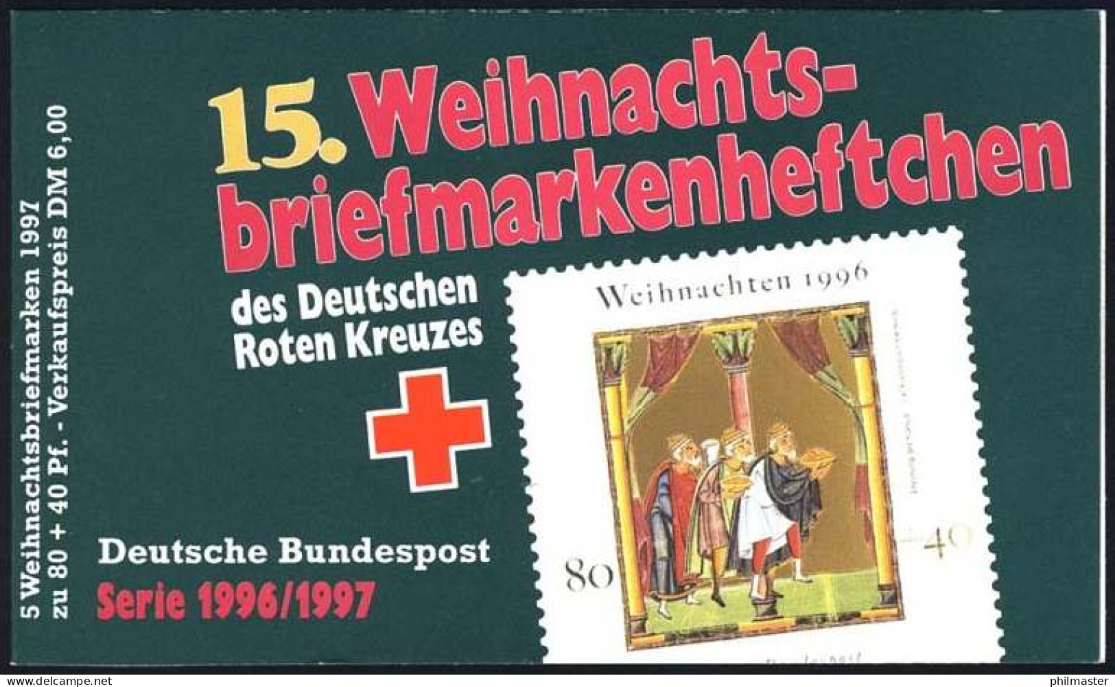 DRK/Weihnachten 1996/97 Heilige Drei Könige, 5x1891 15.MH ESSt Berlin - Sonstige & Ohne Zuordnung