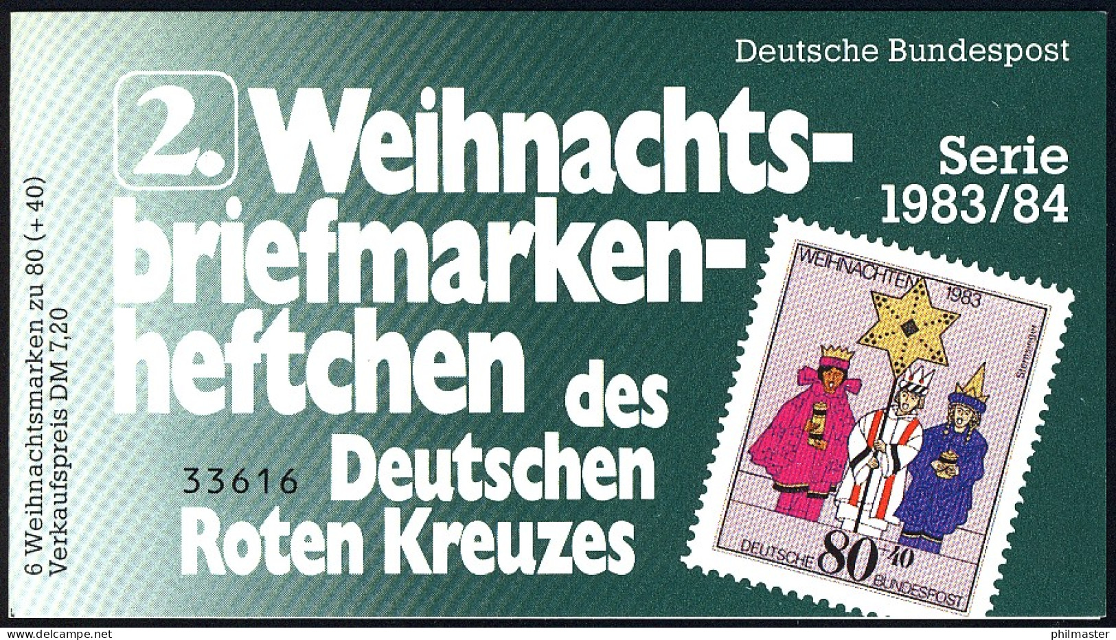 DRK/Weihnachten 1983/84 Sternsinger 80 Pf, 6x1196, 2.MH ESSt Bonn - Autres & Non Classés