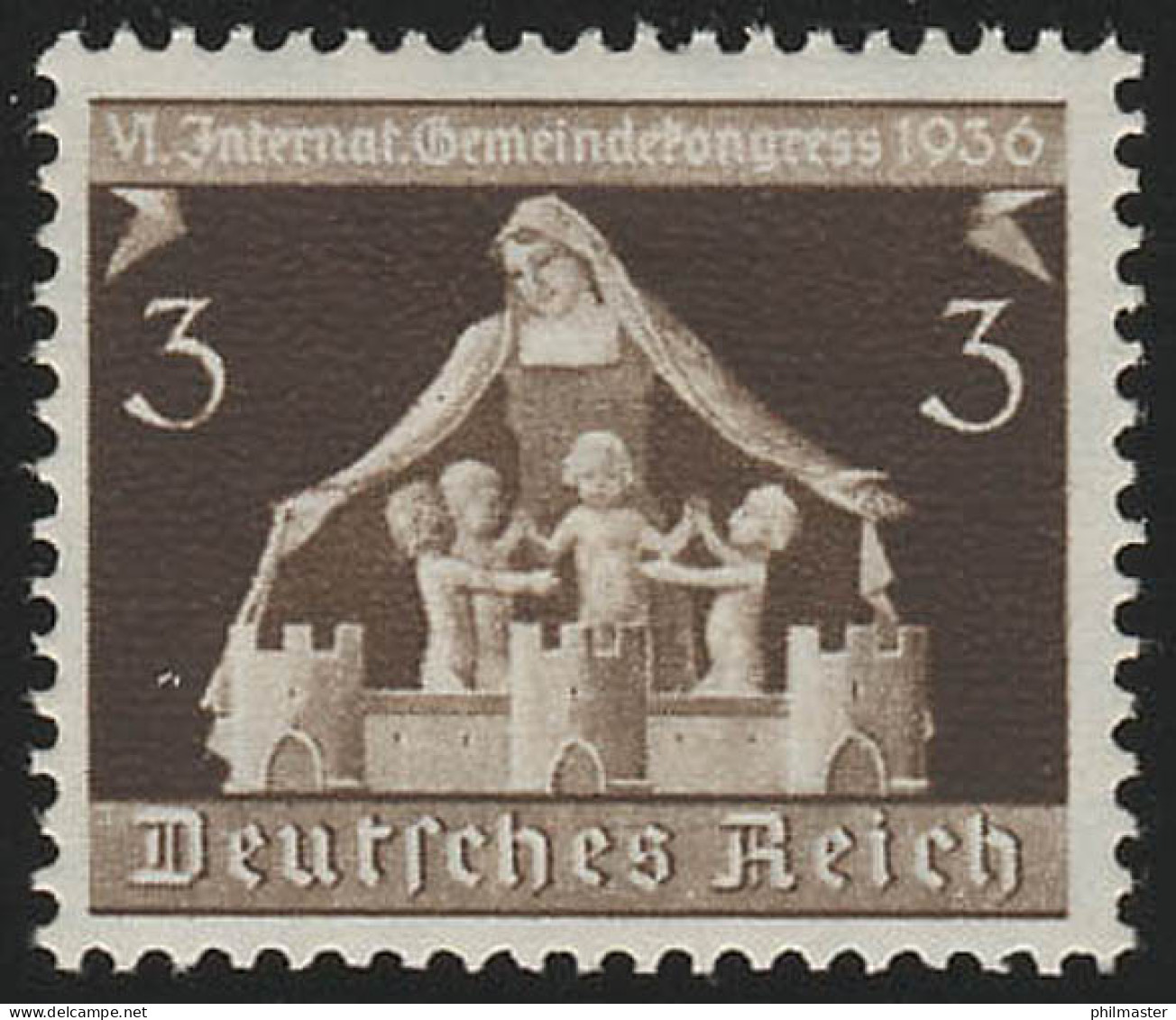 617 Gemeindekongreß 3 Pf ** Postfrisch / MNH - Ungebraucht