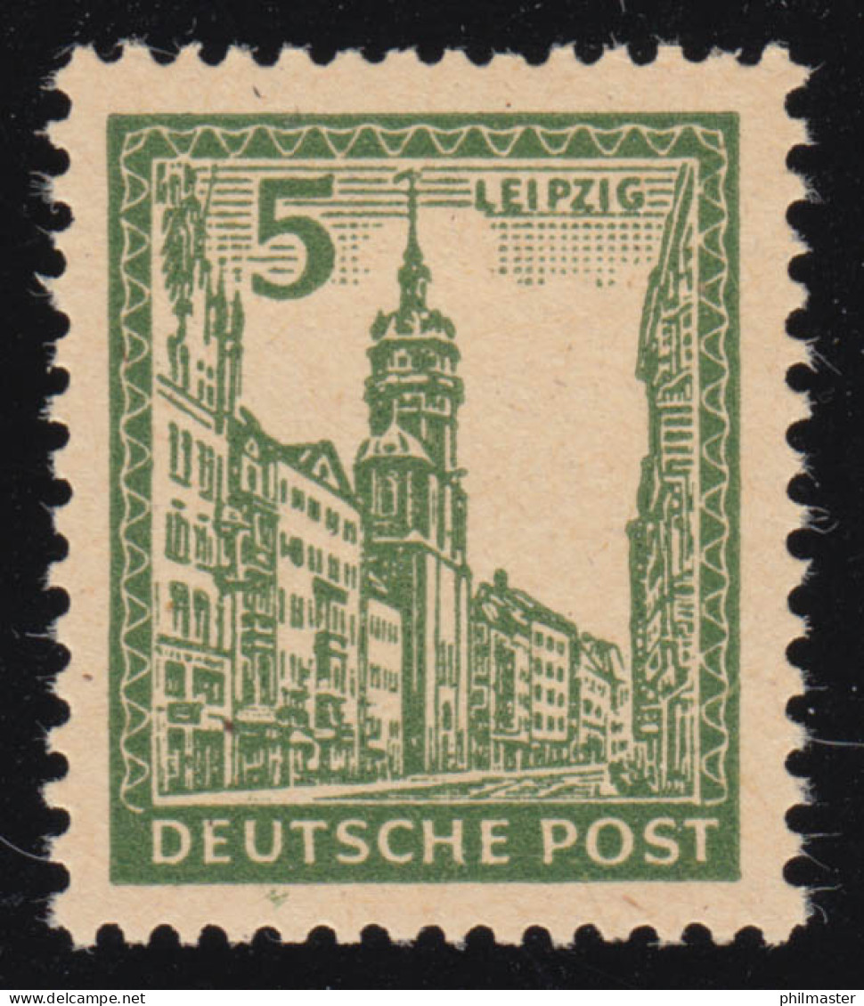 SBZ 158y Abschiedsserie 5 Pf, Ohne WZ., Schwärzlicholivgrün, ** - Mint