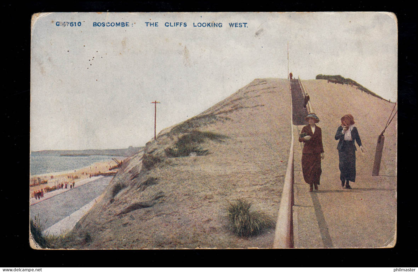 AK England: Boscombe / Bournemouth - Spaziergänger Auf Den Klippen, 1928 - Autres & Non Classés