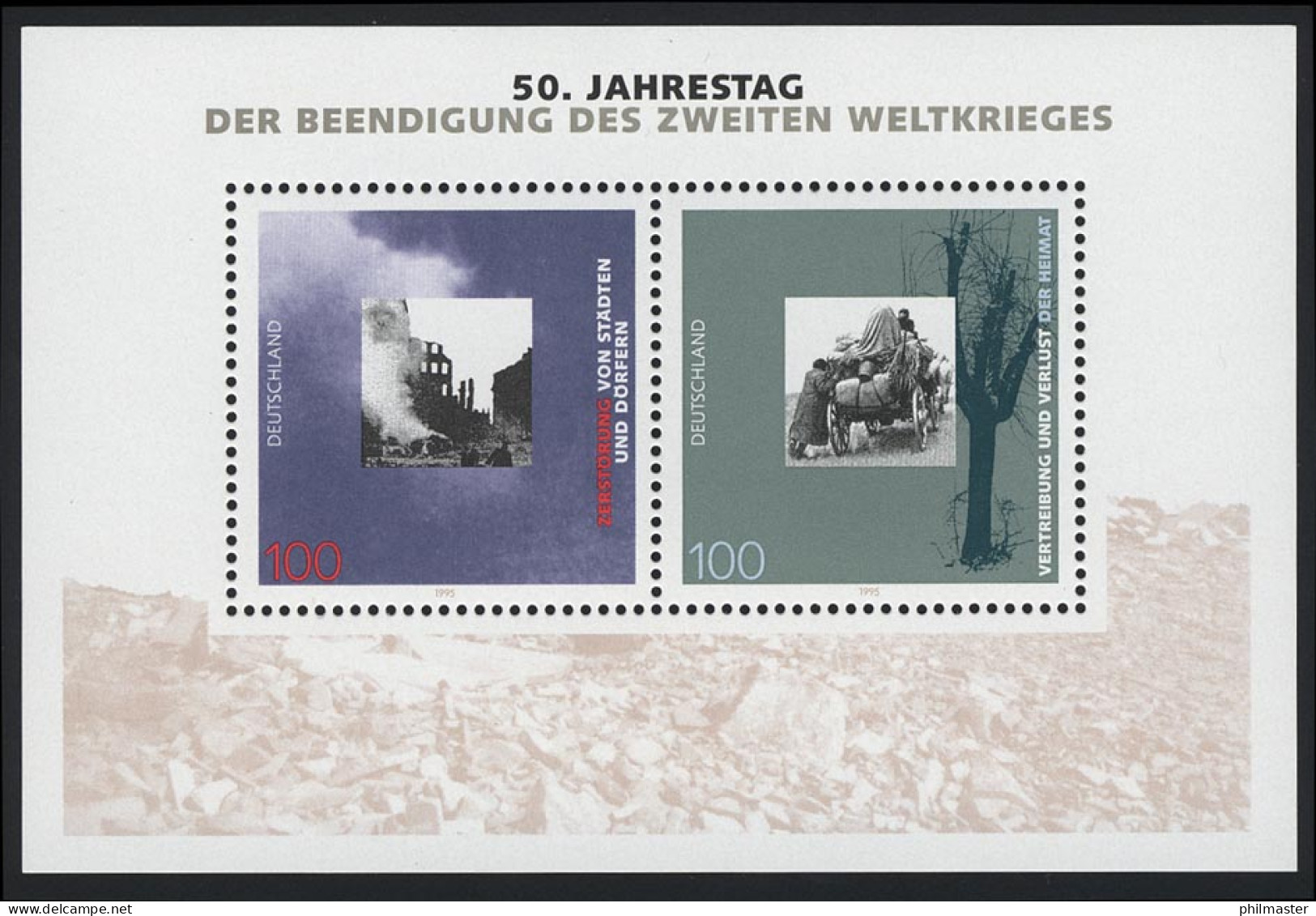 Block 31 Jubiläum 50 Jahre Kriegsende 1995, Postfrisch - Neufs