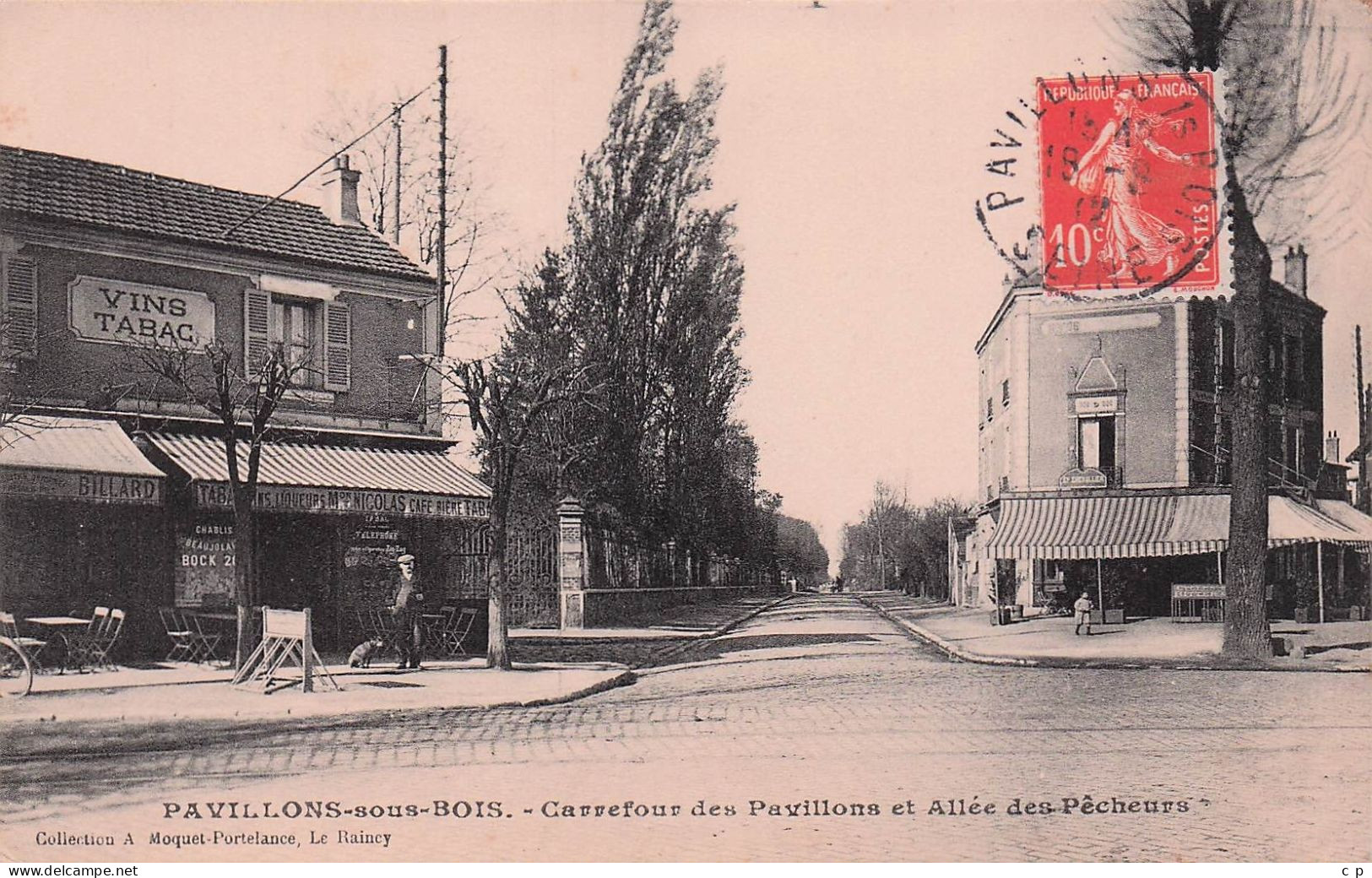 Pavillon Sous Bois - Carrefour Des Pavillons Et Alléé Des Pecheurs -   CPA °J - Les Pavillons Sous Bois