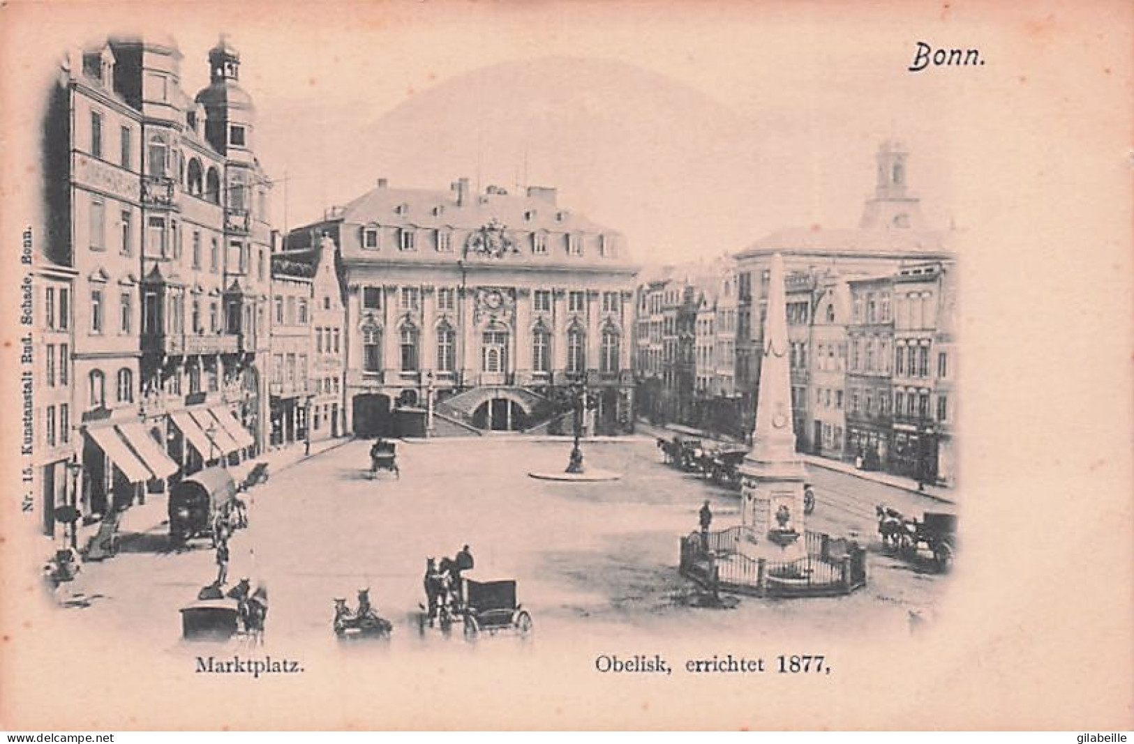 BONN -  Marktplatz - Obelisk Errichtet 1877 - Bonn