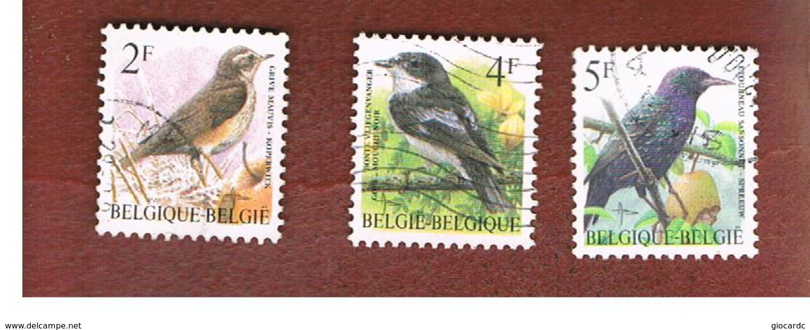 BELGIO (BELGIUM)   - SG 3304.3307  - 1996 BIRDS    - USED - Usados