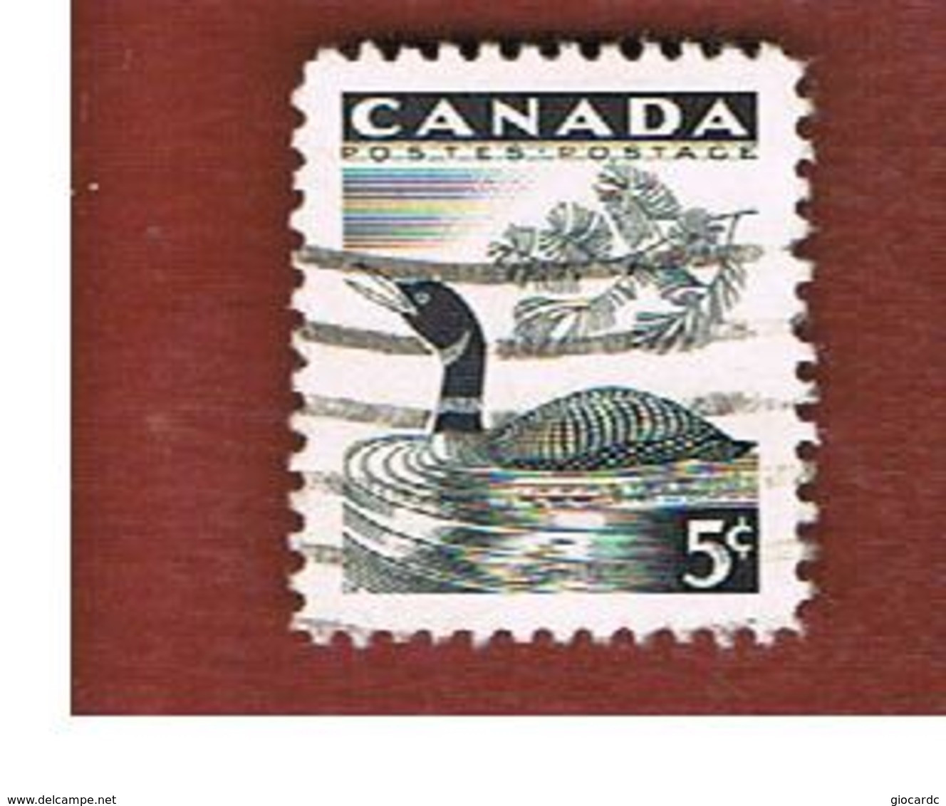 CANADA - SG 495  - 1957 BIRDS: GREAT NORTHERN LOON   -  USED - Used Stamps