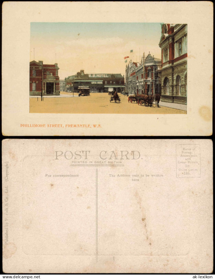 Postcard Fremantle-Perth Phillimore Street 1909 - Autres & Non Classés