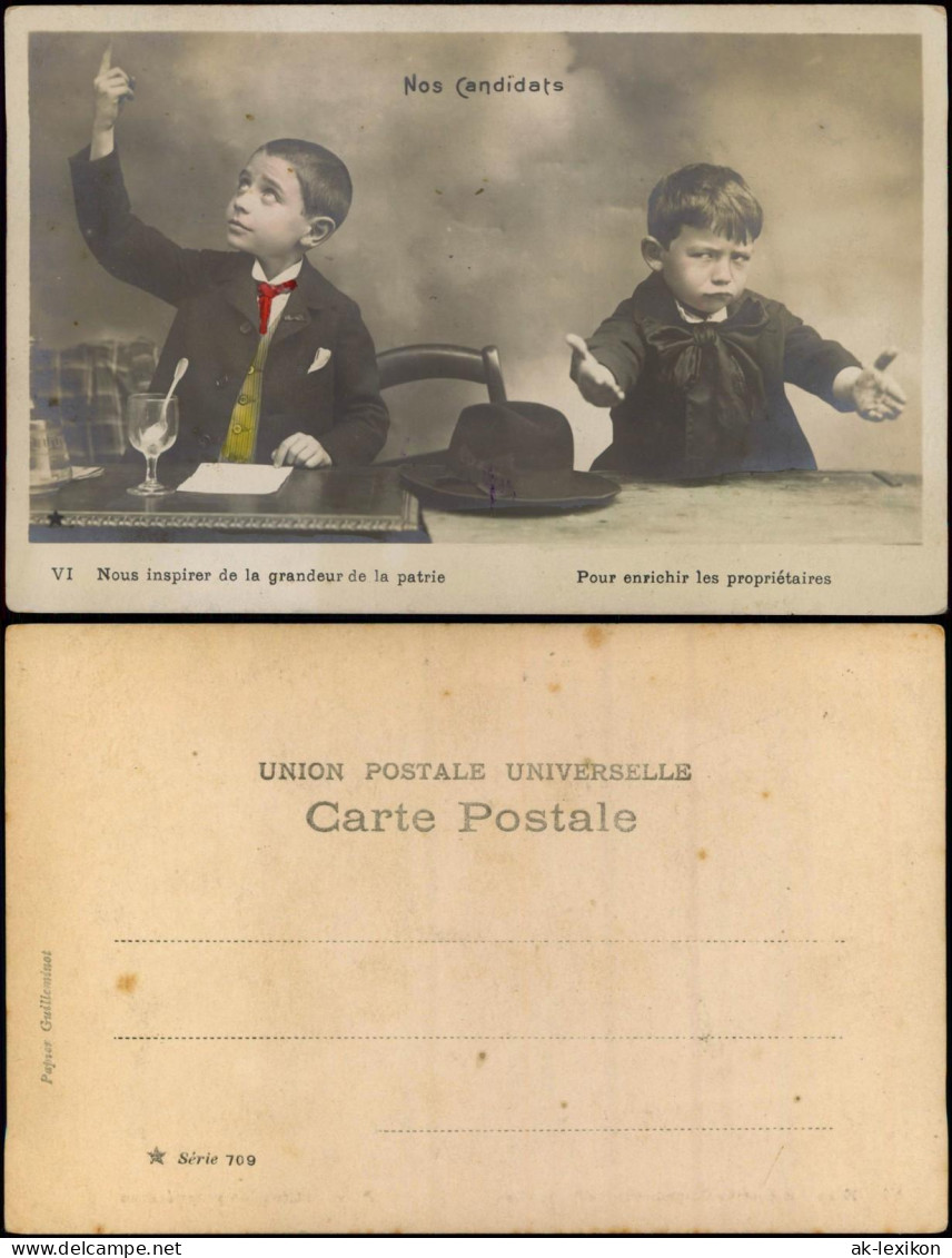 Ansichtskarte  Jungen Kinder Jung Auf Alt Nos Candidats 2 1913 - Portretten