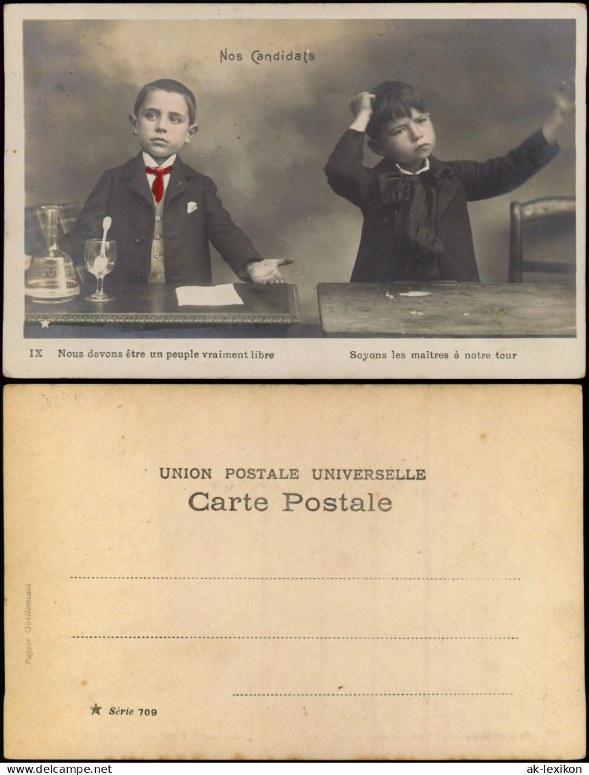 Ansichtskarte  Nos Candidats Kinder Jungen Jung Auf Alt 1913 - Abbildungen