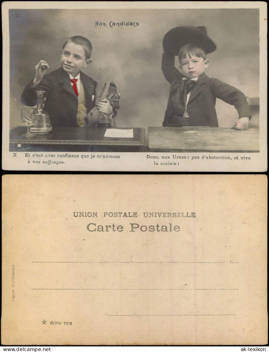 Ansichtskarte  Kinder Jungen Jung Auf Alt Nos Candidats 3 1913 - Portretten