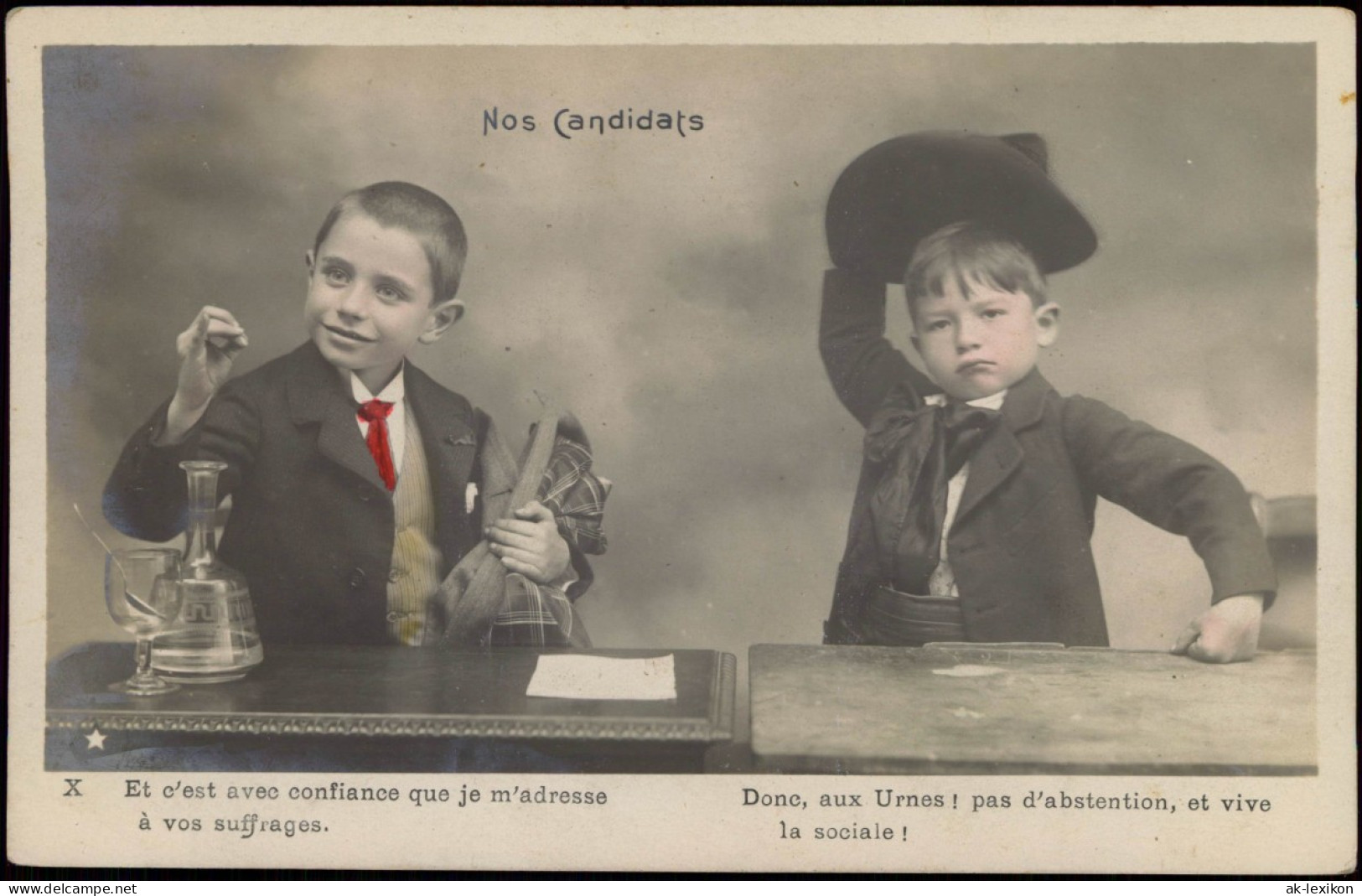 Ansichtskarte  Kinder Jungen Jung Auf Alt Nos Candidats 3 1913 - Portretten