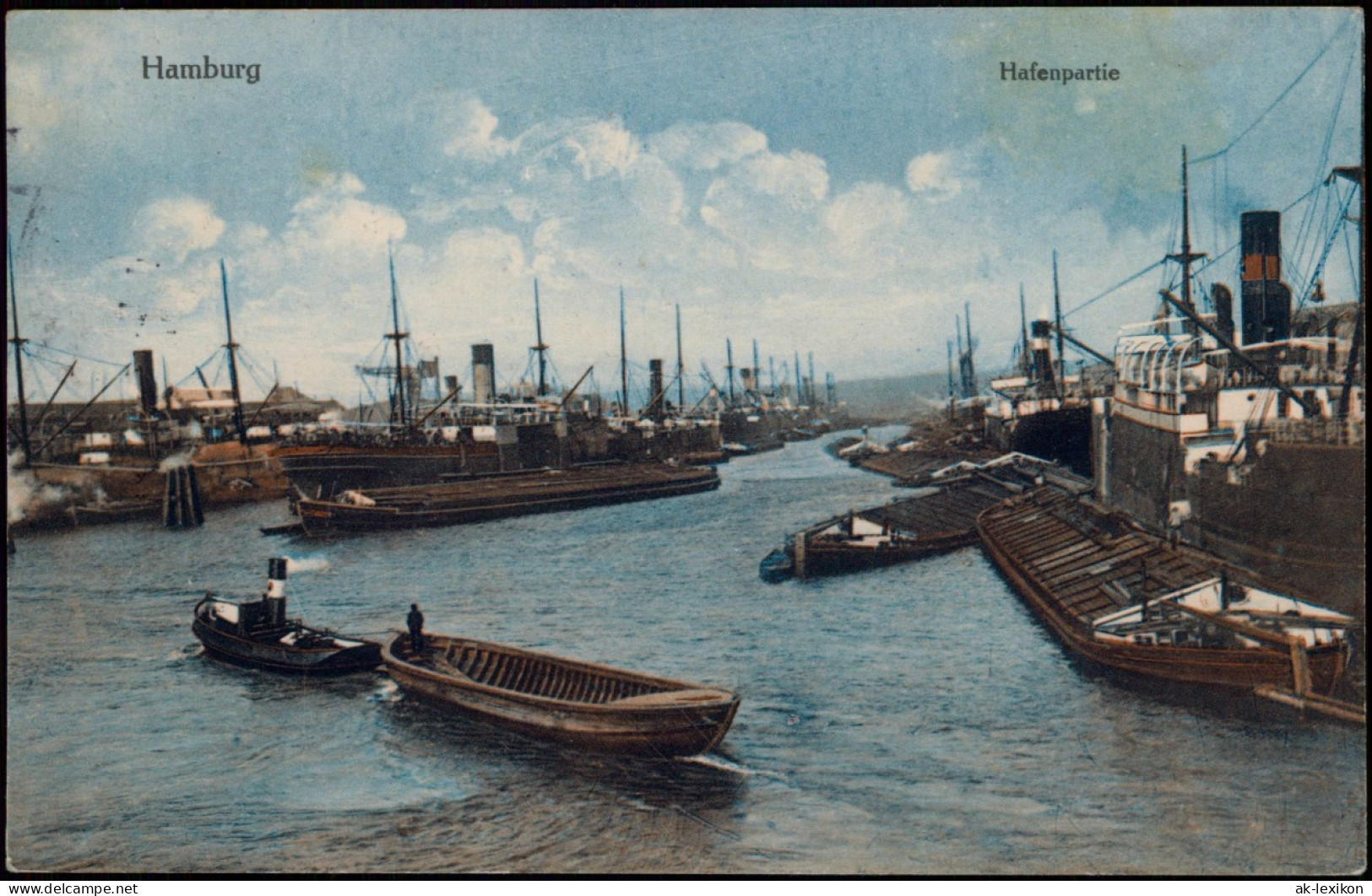 Ansichtskarte Hamburg Hafen Dampfer Steamer 1911 - Andere & Zonder Classificatie