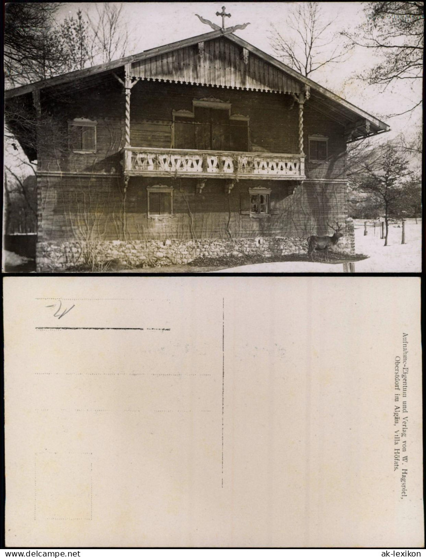 Ansichtskarte Oberstdorf (Allgäu) Blockhaus Holzhaus 1922 - Oberstdorf