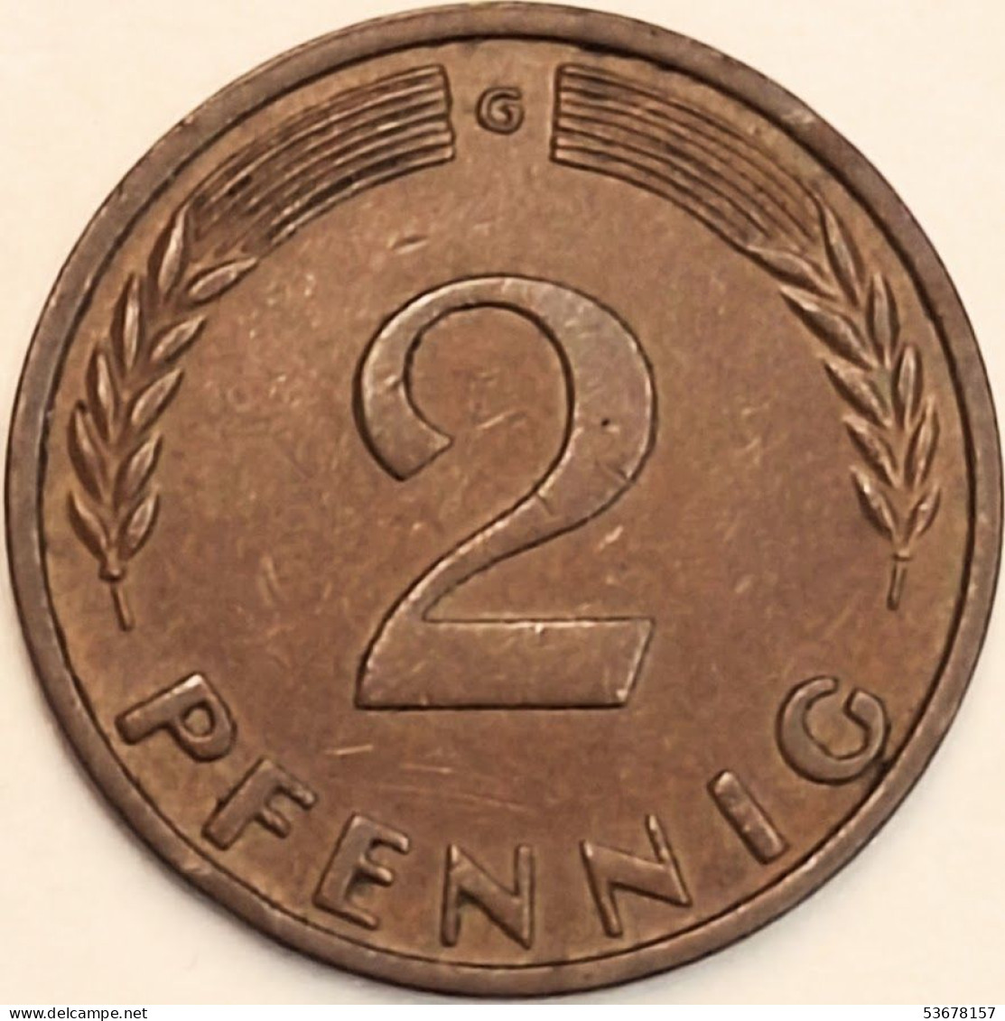 Germany Federal Republic - 2 Pfennig 1950 G, KM# 106 (#4510) - 2 Pfennig