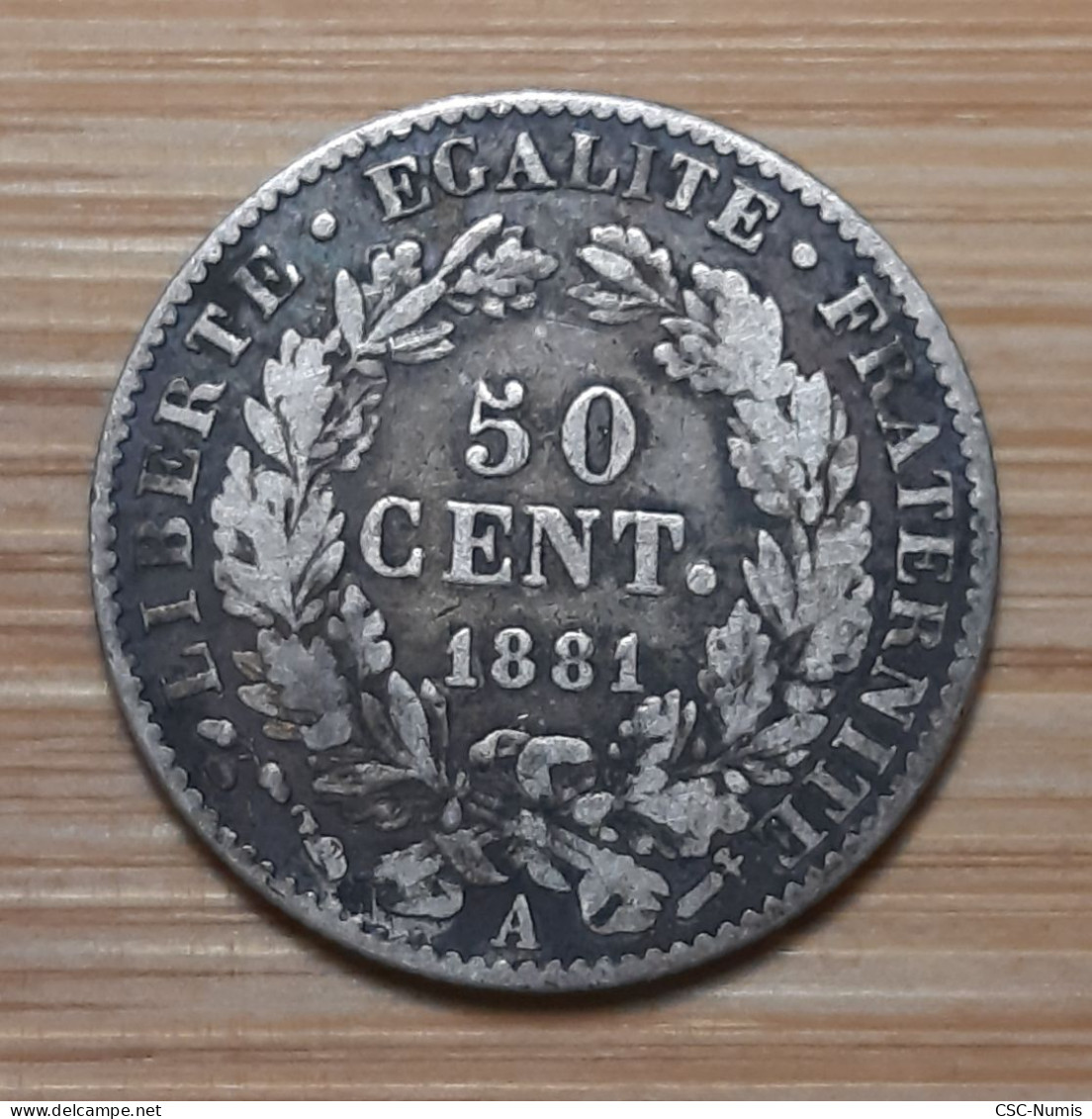(N-0137) - IIIème République – 50 Centimes 1881 A, Paris - 50 Centimes