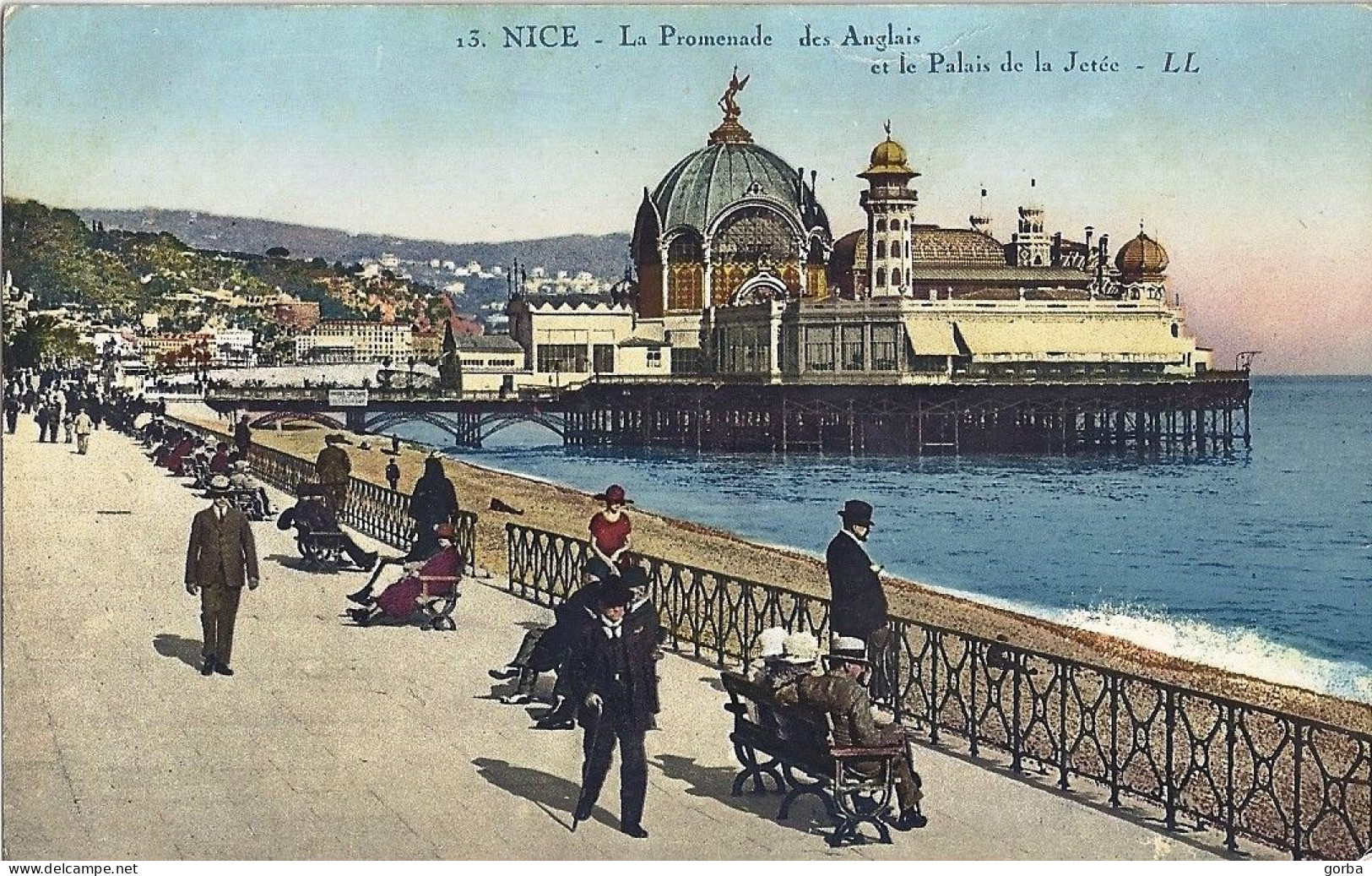 *CPA - 06 NICE - La Promenade Des Anglais Et Le Palais De Jetée - Animée - Colorisée - Monumentos, Edificios