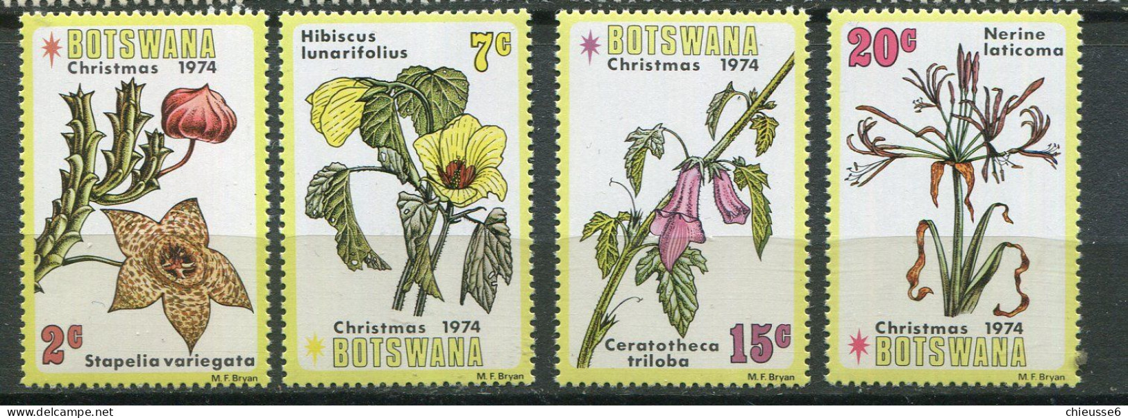 Bostwana - ** N° 280 à 283 - Fleurs - Botswana (1966-...)