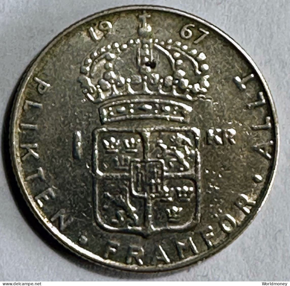 Sweden 1 Krona 1967 (Silver) - Sweden