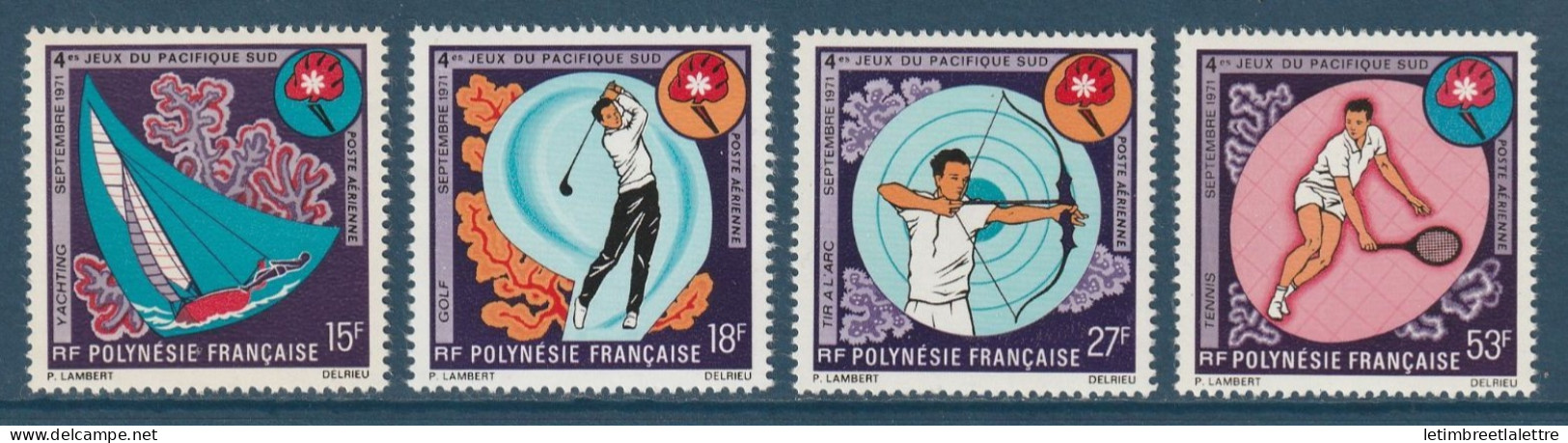 Polynésie - Poste Aérienne - YT N° 51 à 54 ** - Neuf Sans Charnière - 1971 - Ongebruikt
