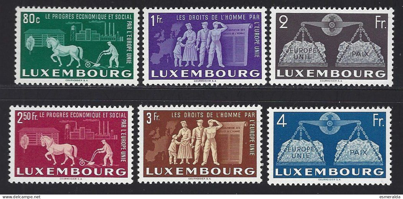 Luxembourg Yv 443/8, L'Europe Unie **/mnh - Ungebraucht