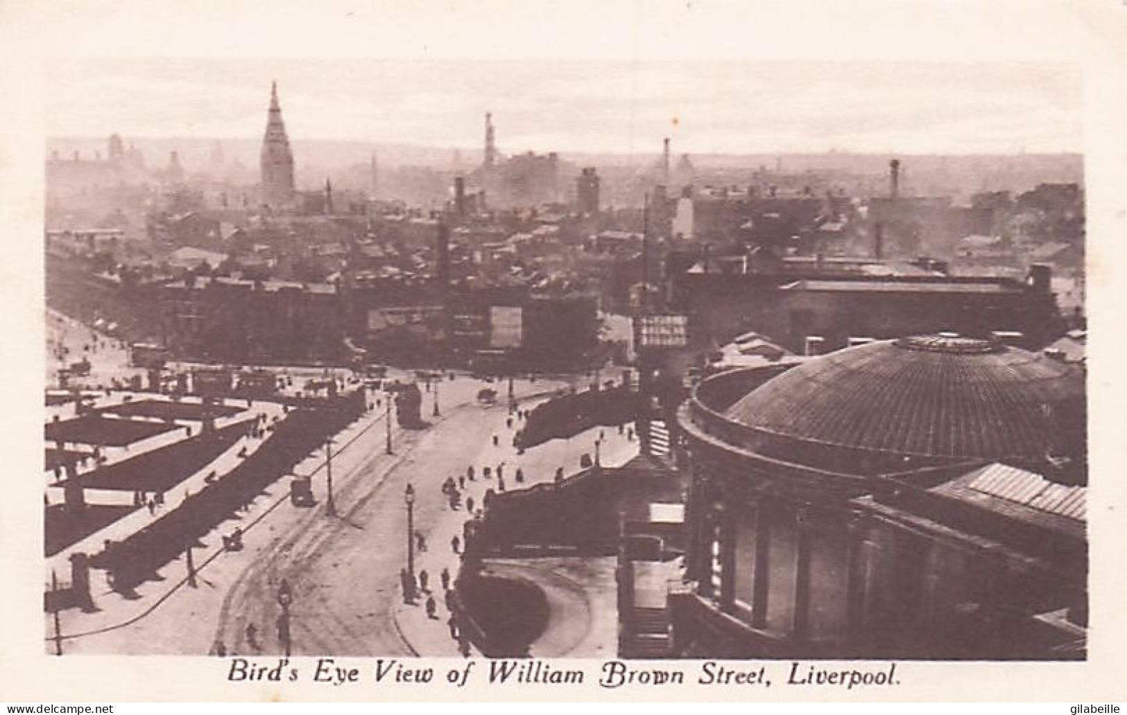 LIVERPOOL  -Bird's Eye View Of  William Brown Street - Liverpool