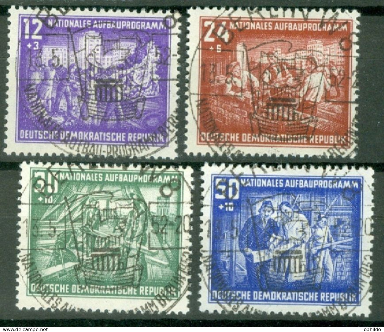 DDR   Yvert  55/58  Ob  TB   - Used Stamps