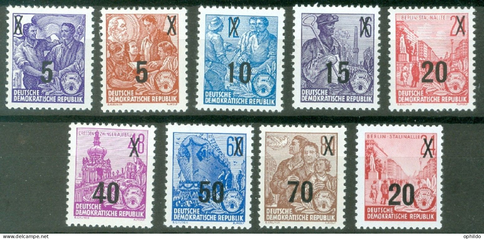 DDR   Yvert  176/183 Et 194  * *  TB  - Unused Stamps