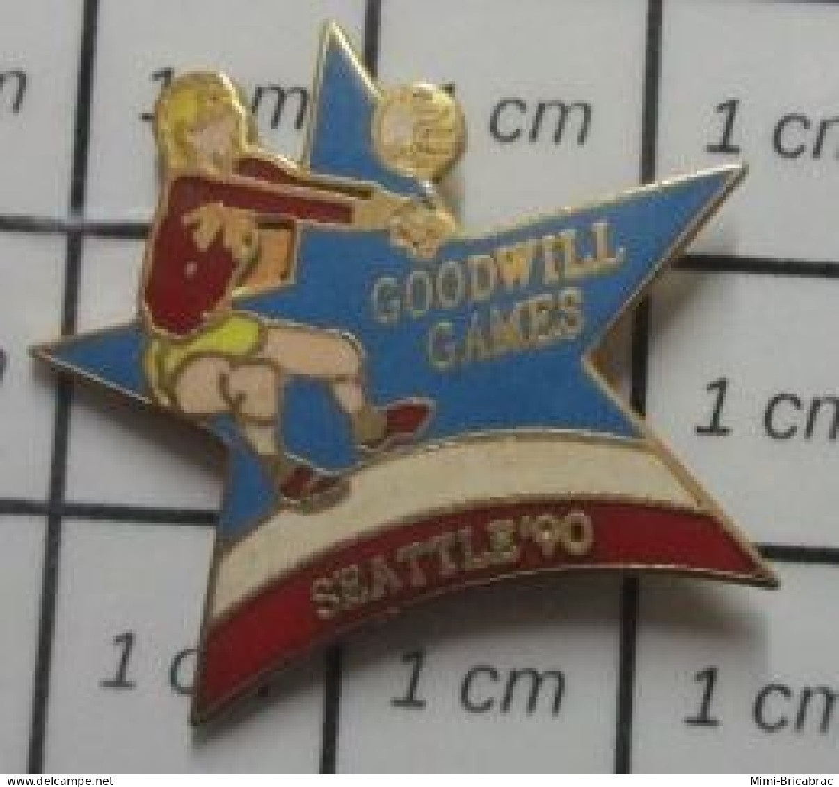 1421 Pin's Pins / Beau Et Rare / JEUX OLYMPIQUES / GOODWILL GAMES  SEATTLE 90 VOLLEY-BALL - Jeux Olympiques