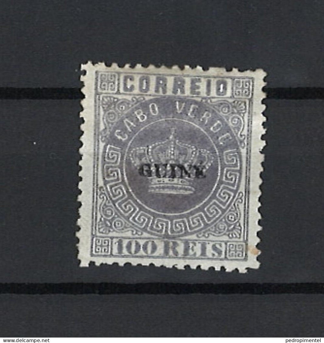 Portugal Guinee 1879-82 First Issue (Crown With Small GUINE Surcharge) 100 Reis Condition MH NGAI Mundifil Guinee #7 - Guinée Portugaise